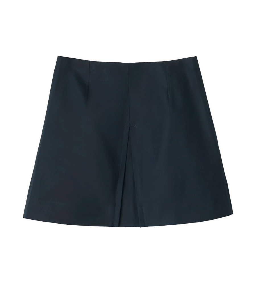 Burberry Cotton Wrap Trench Skirt in Navy (Kids)