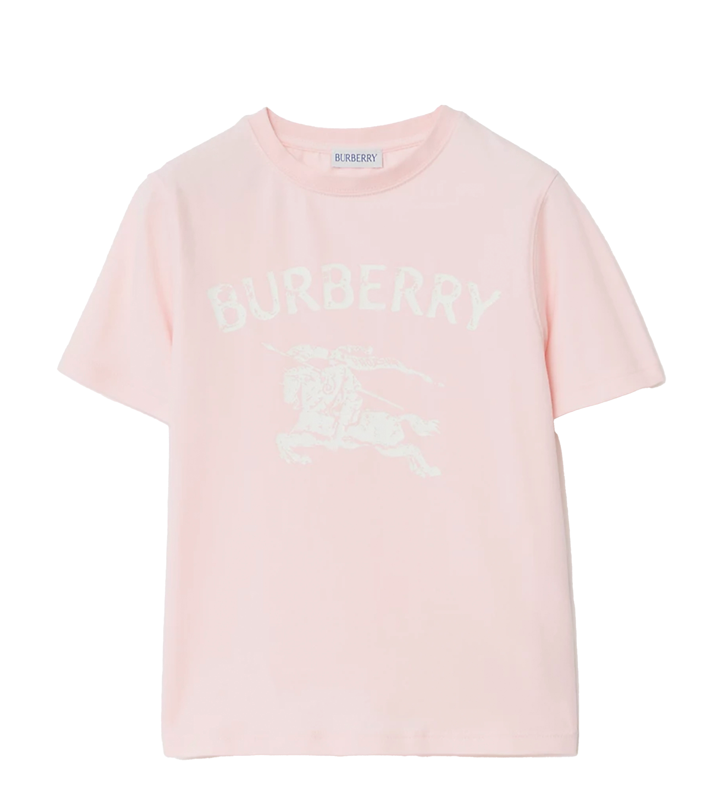 Burberry EKD Stretch Cotton T-Shirt in Ice Pink (Kids)