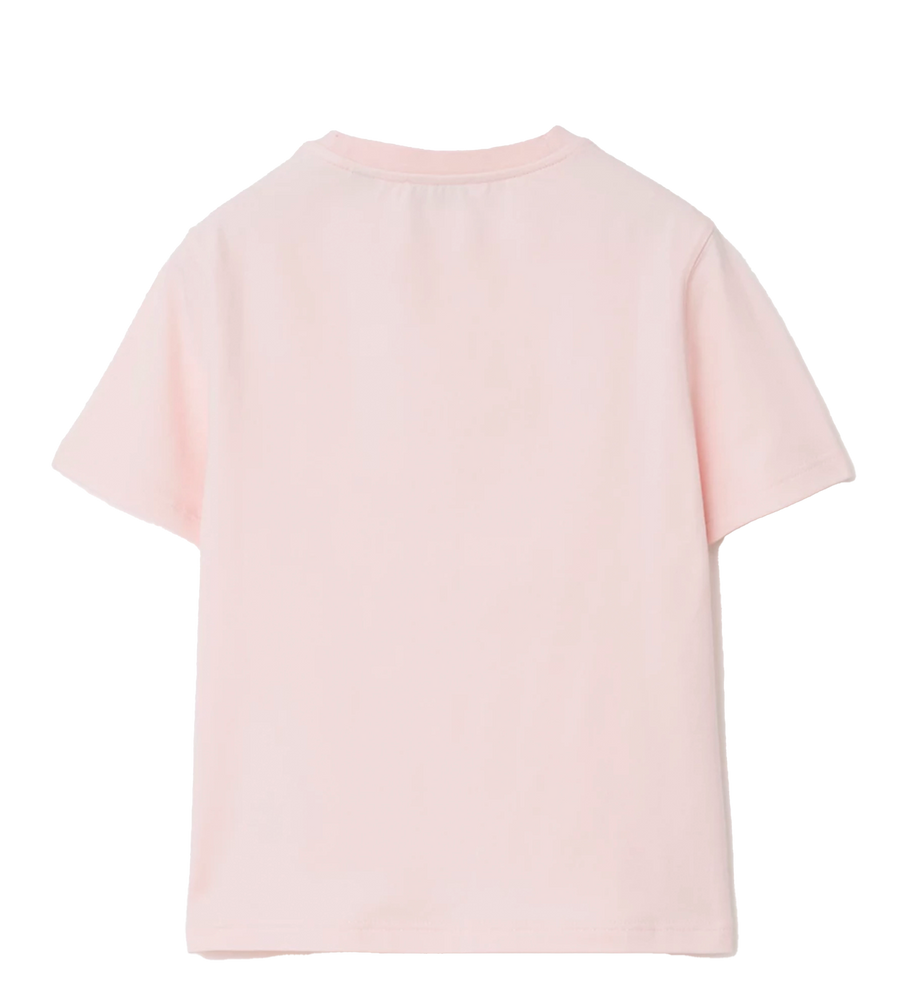 Burberry EKD Stretch Cotton T-Shirt in Ice Pink (Kids)