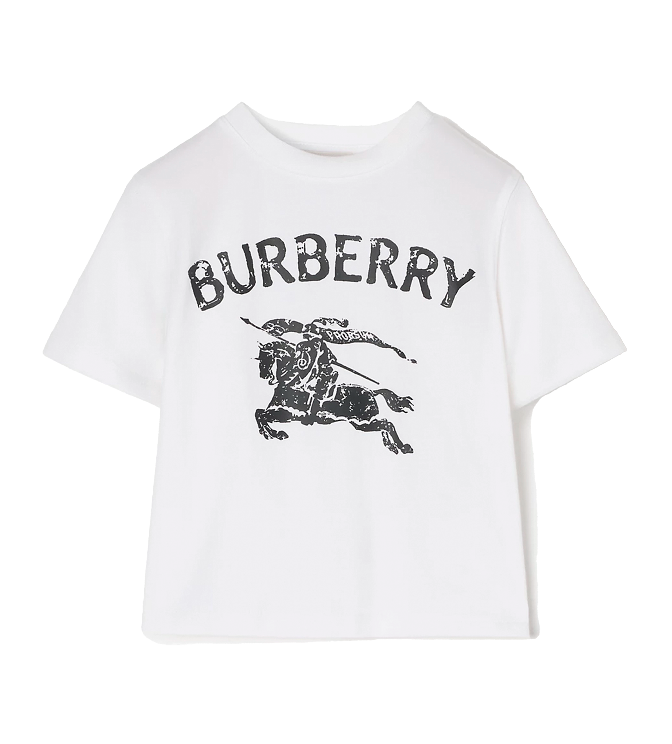 Burberry EKD Stretch Cotton T-Shirt in White (Baby)