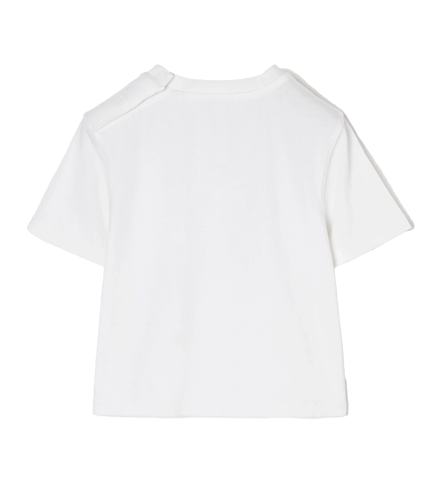 Burberry EKD Stretch Cotton T-Shirt in White (Baby)