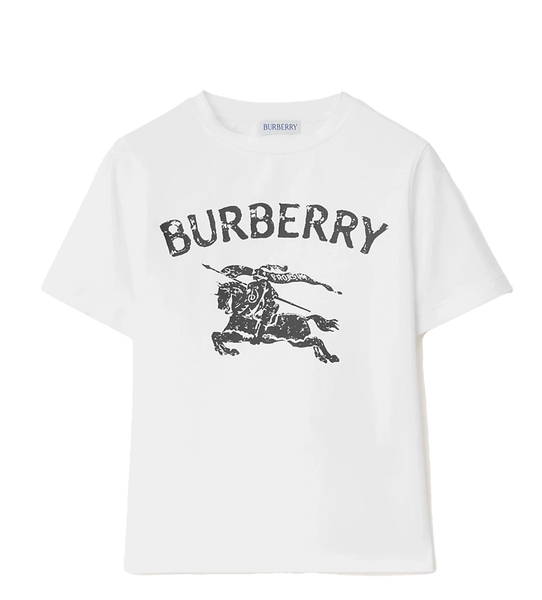 Burberry EKD Stretch Cotton T-Shirt in White (Kids) – FOUR Kids
