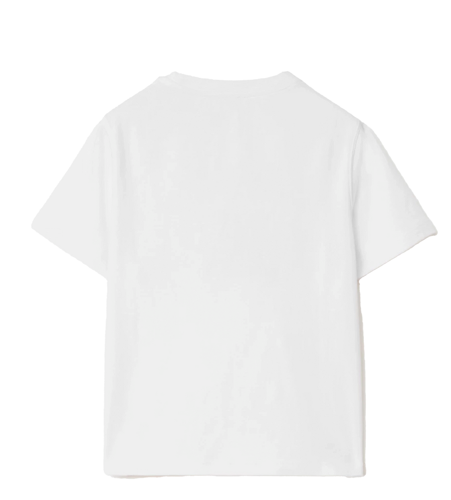 Burberry EKD Stretch Cotton T-Shirt in White (Kids)