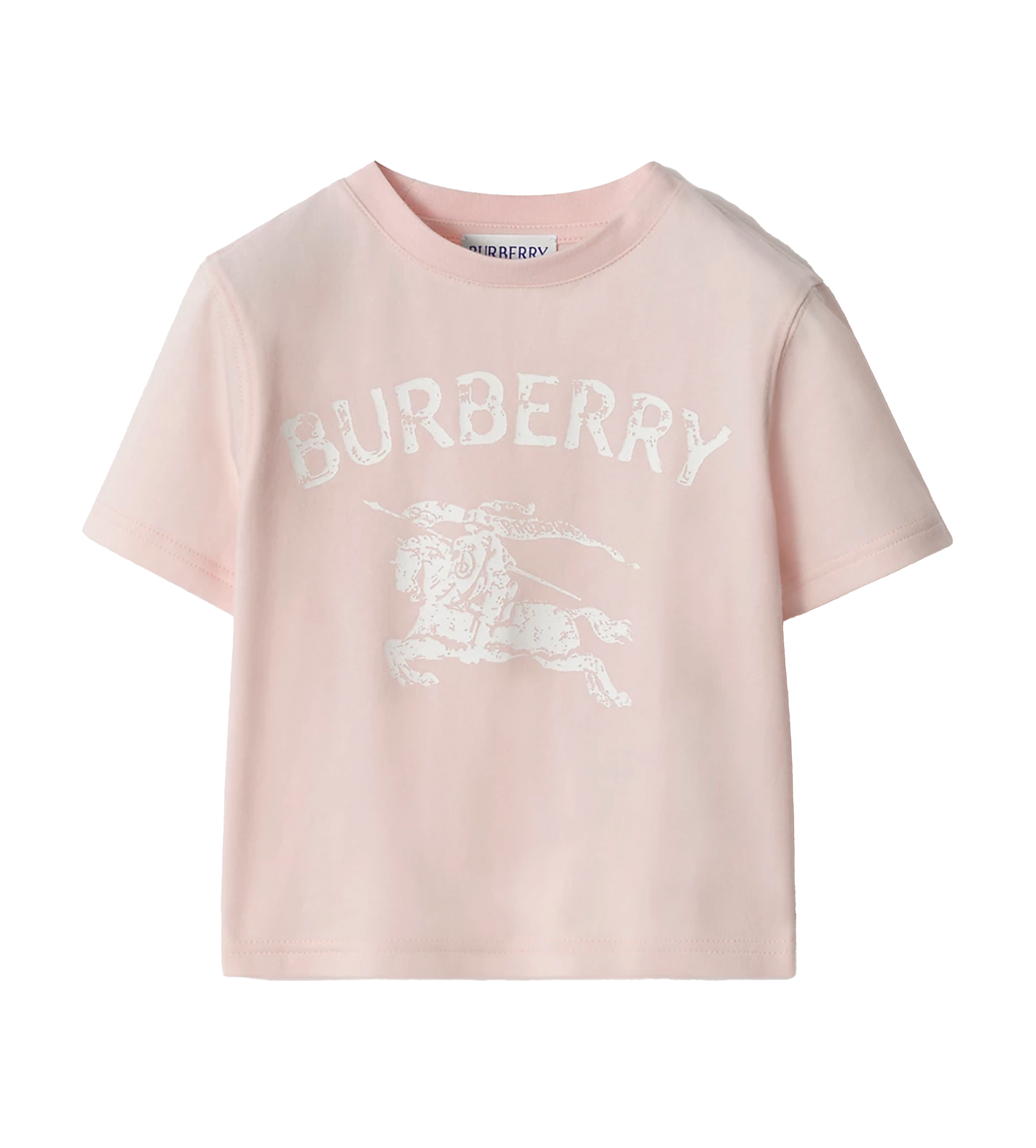 Burberry EKD Stretch Cotton T-Shirt in Ice Pink (Baby)