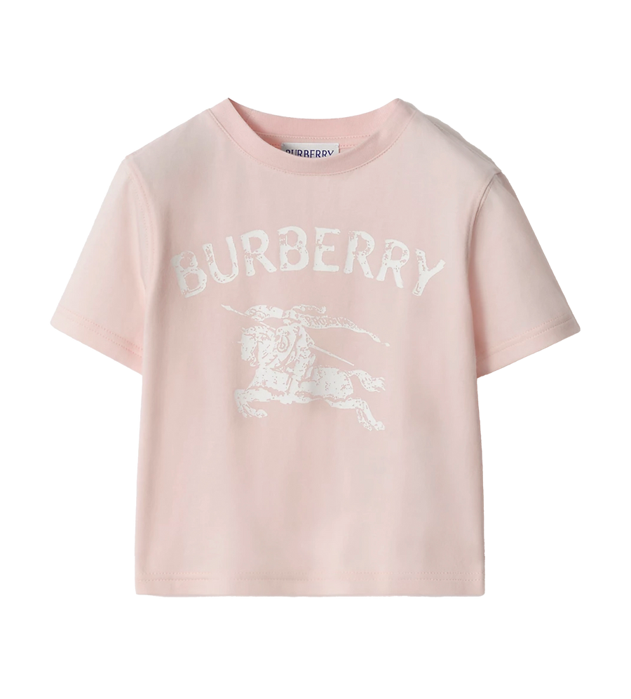 Burberry EKD Stretch Cotton T-Shirt in Ice Pink (Baby)