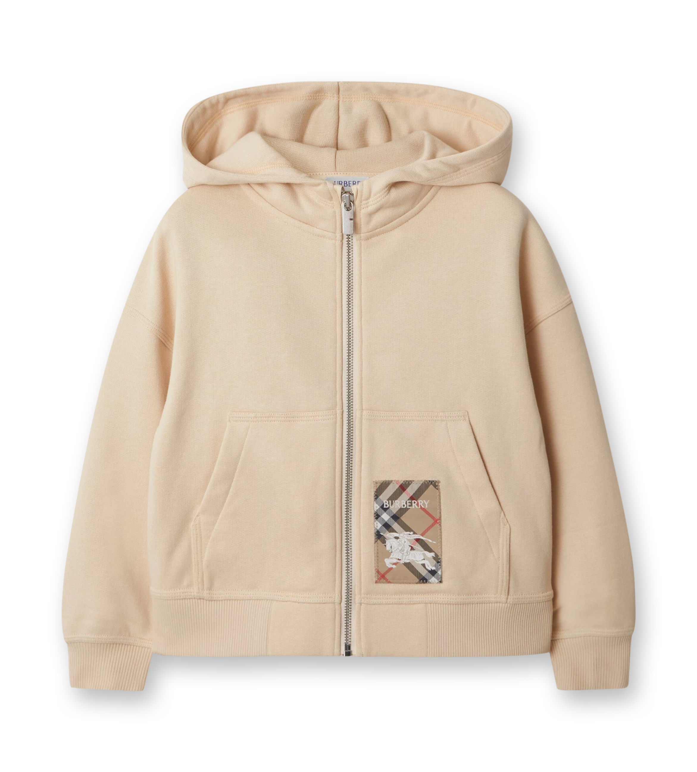 Check Label Zip Hoodie Calico
