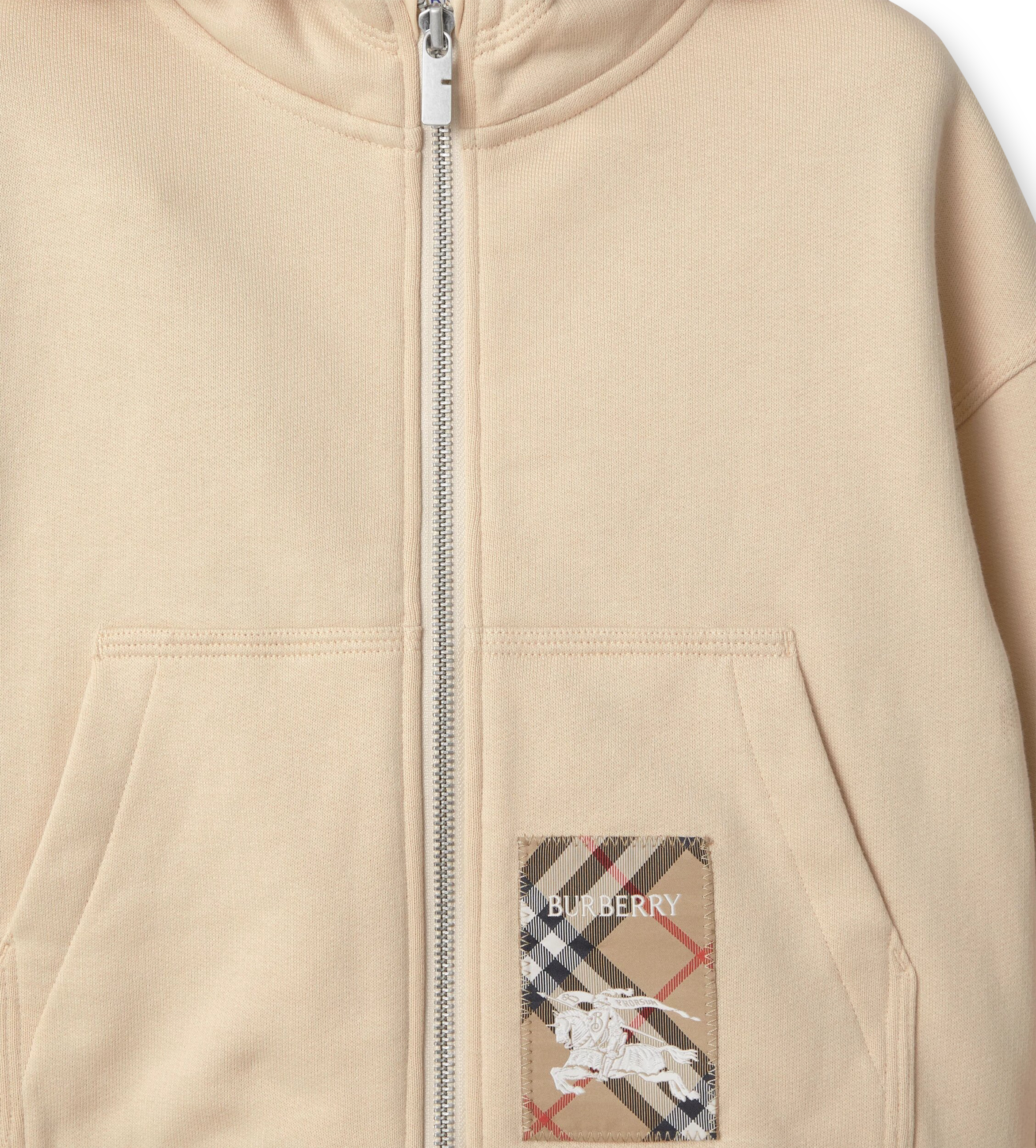 Check Label Zip Hoodie Calico