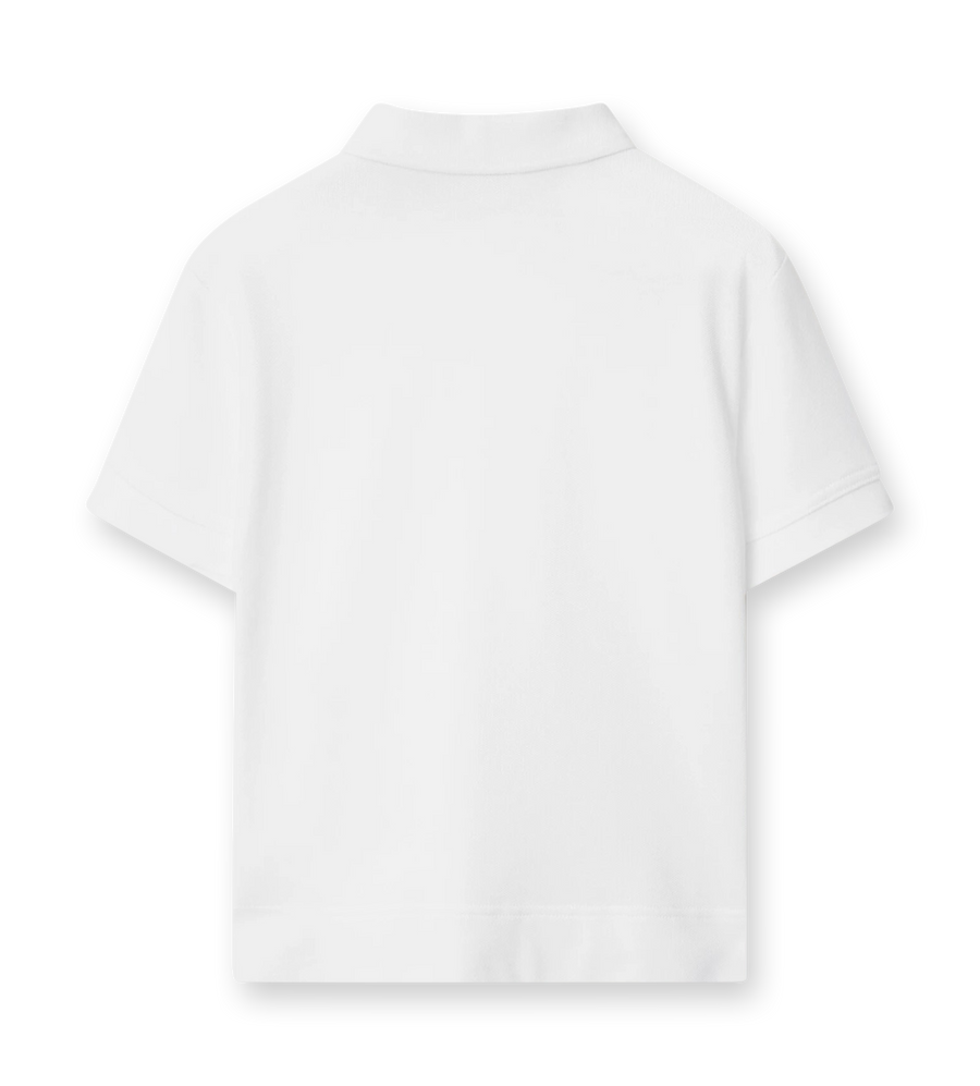 Check Label Polo Shirt White