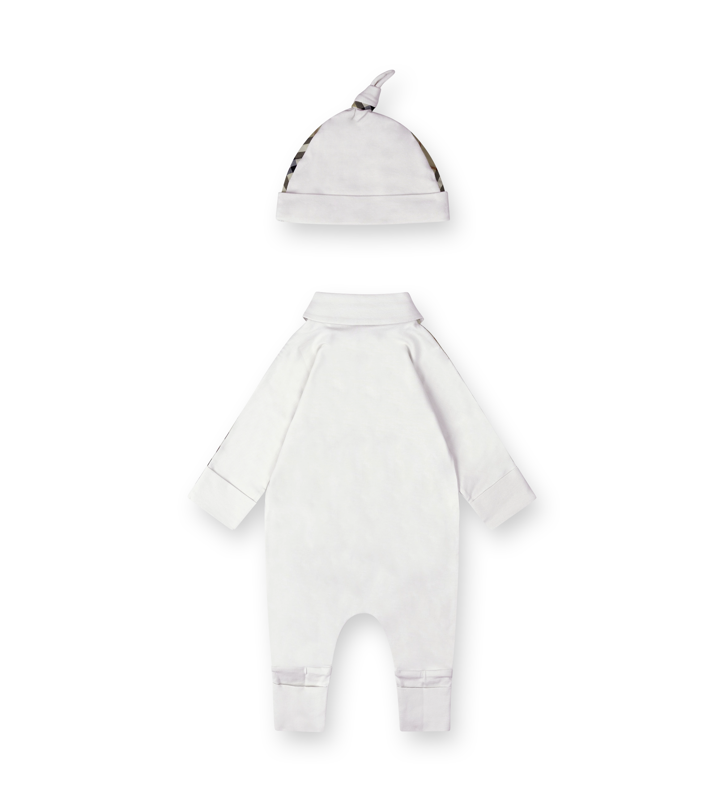 Burberry Stretch Cotton Three piece Baby Gift Set in White (Baby)