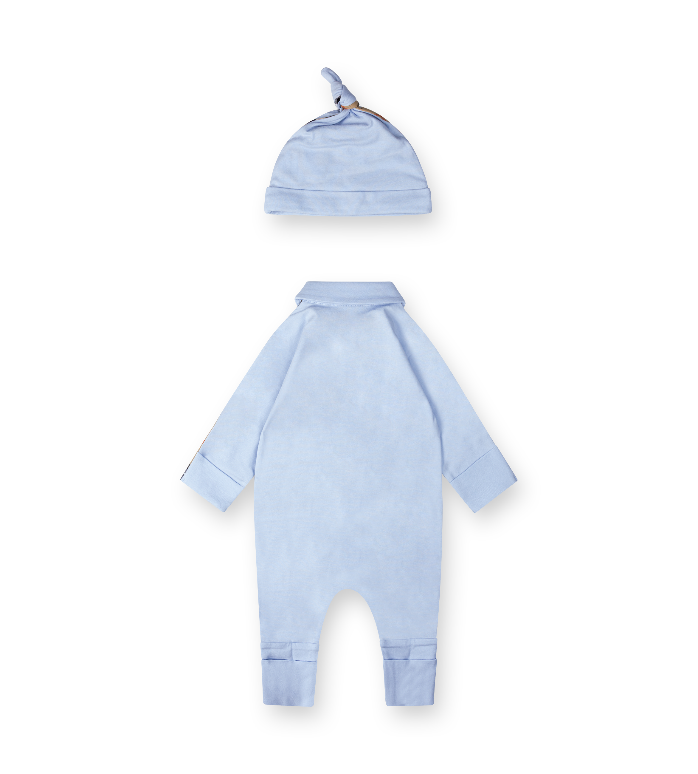 Burberry Stretch Cotton Three piece Gift Set in Ice Blue (Baby)