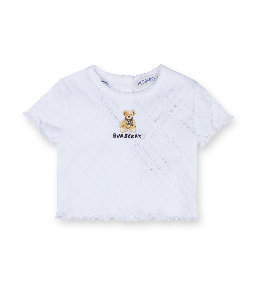 Burberry Thomas Bear Cotton T-Shirt in White (Baby)