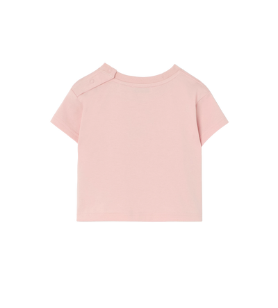 Baby Knight Stamp Cotton T-shirt Pink