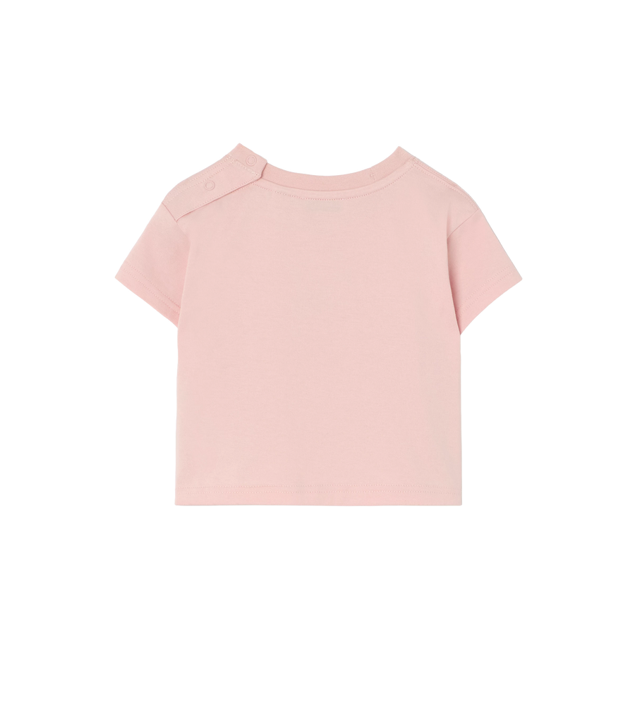 Baby Knight Stamp Cotton T-shirt Pink