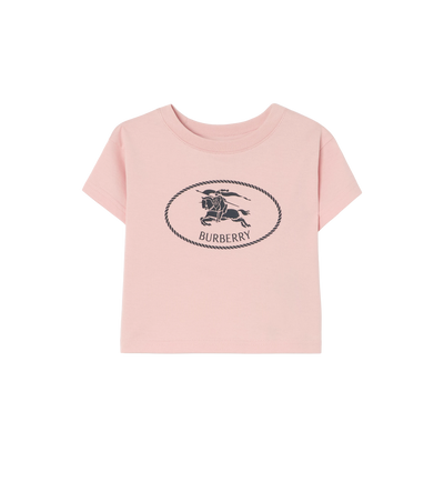Baby Knight Stamp Cotton T-shirt Pink