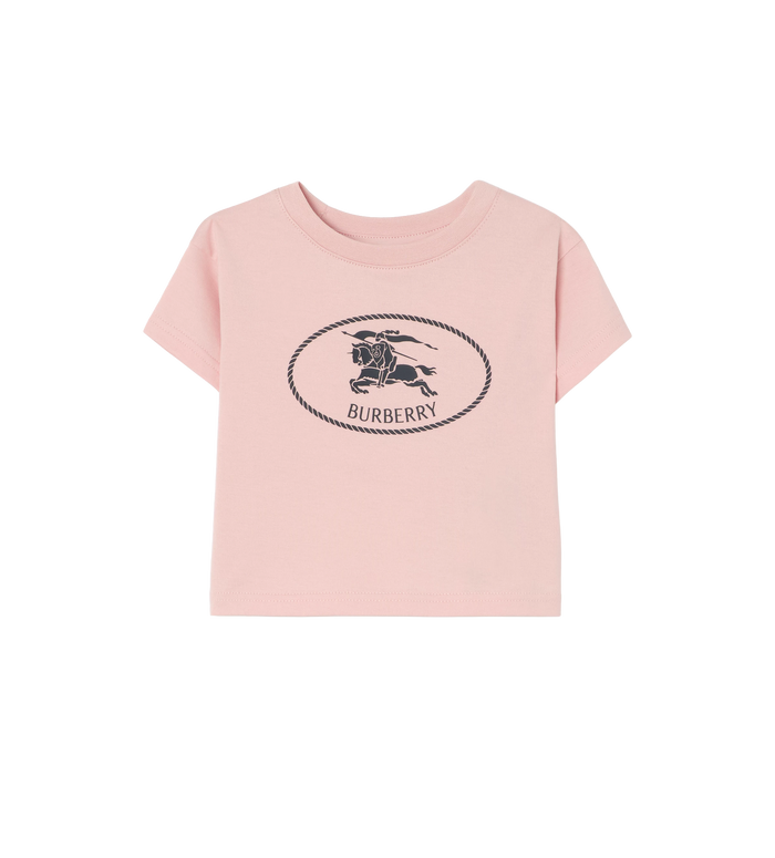 Baby Knight Stamp Cotton T-shirt Pink