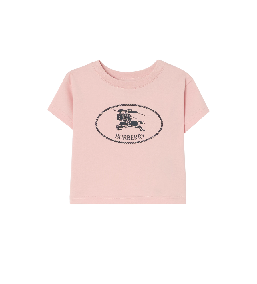 Baby Knight Stamp Cotton T-shirt Pink