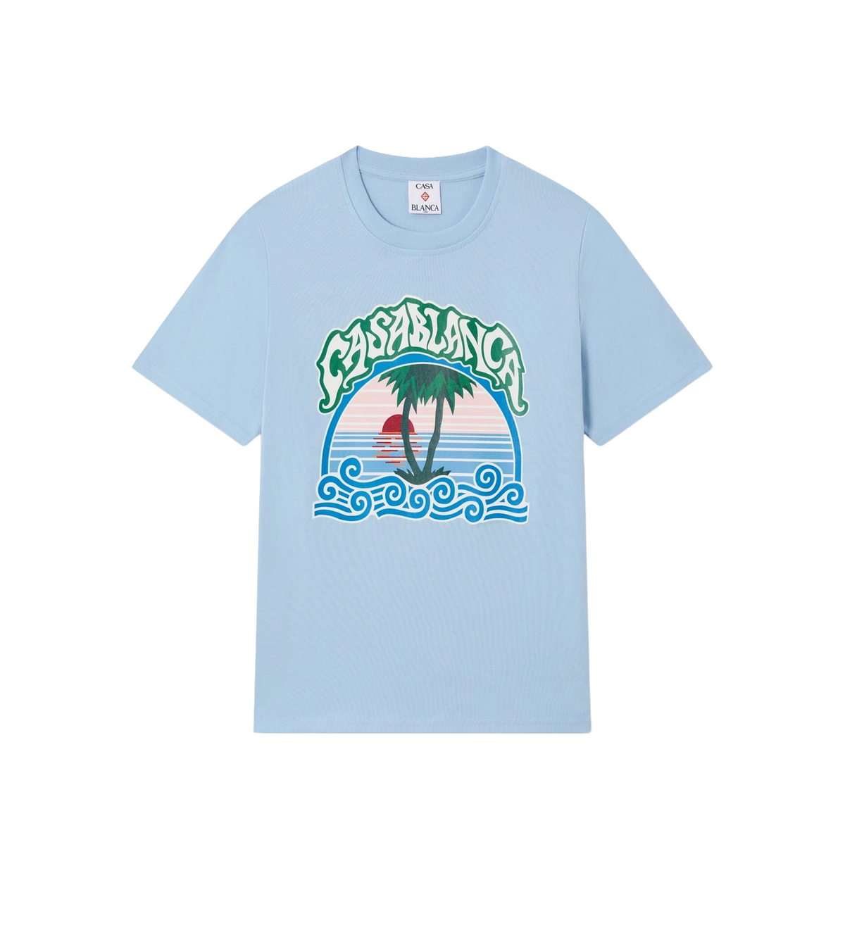 Kids Palmboom embleem T-shirt met korte mouwen blauw