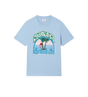 Kids Palm Tree Emblem Short Sleeve T-Shirt Blue