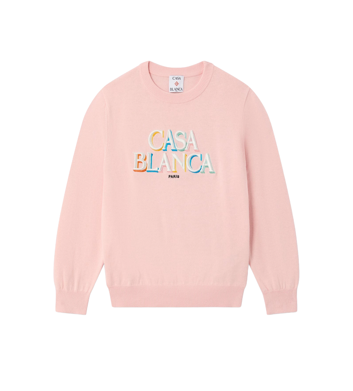 Kids Stacked Logo Jumper Pink