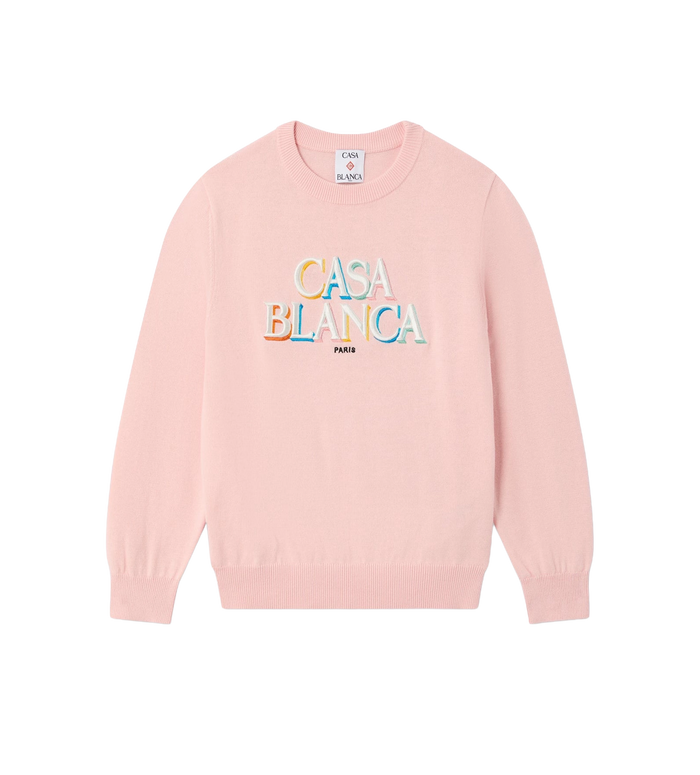 Kids Gestapelde logo trui roze