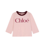 Baby Logo-Print Long-Sleeve T-Shirt Roze