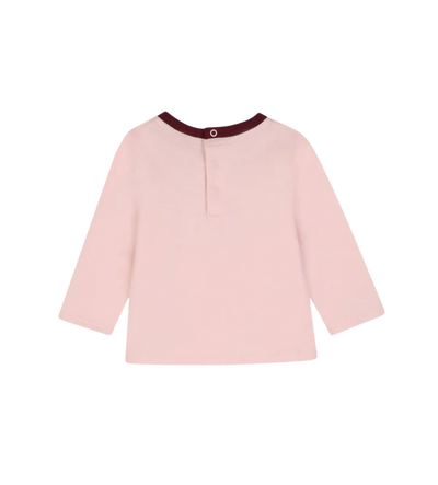 Baby Logo-Print Long-Sleeve T-Shirt Roze