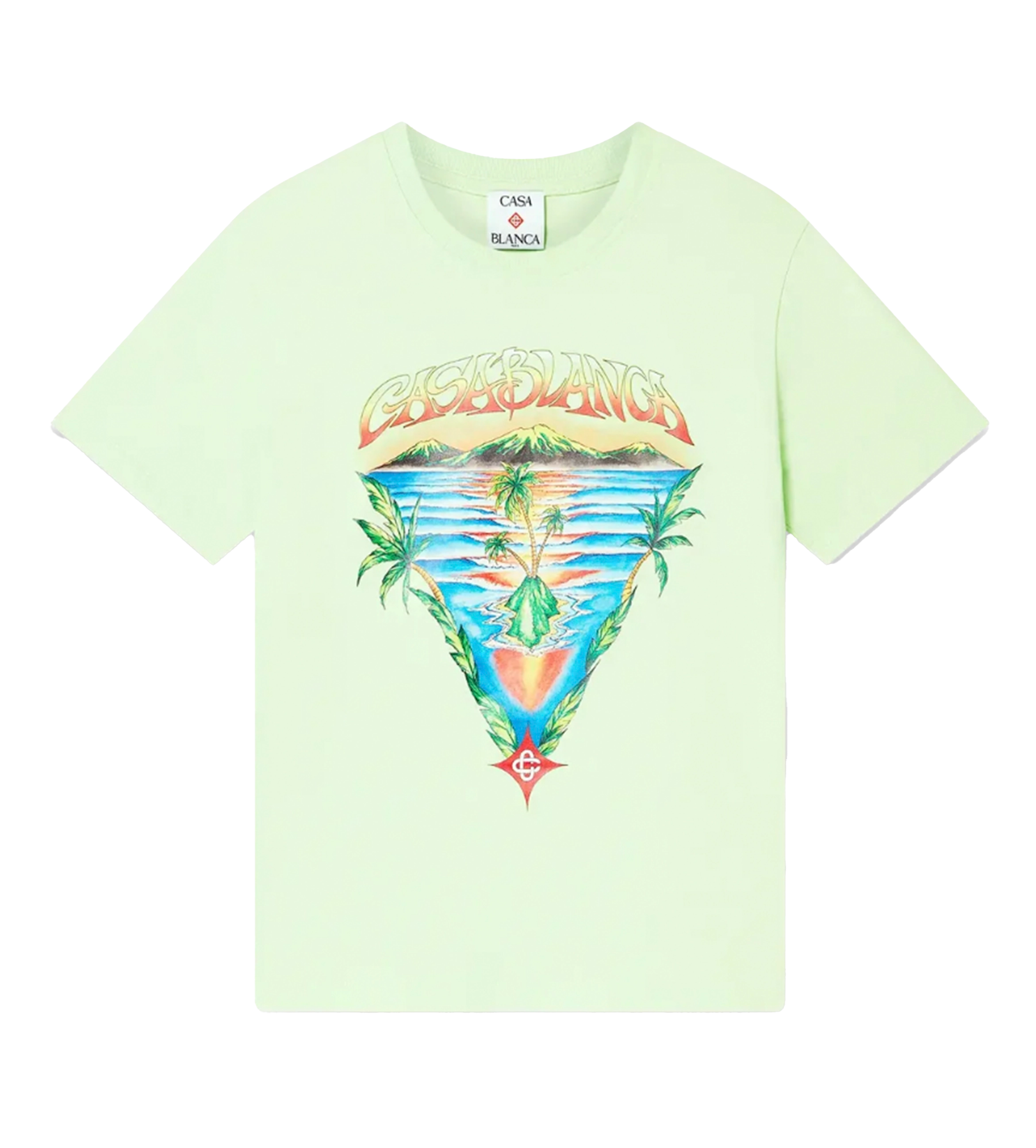 Casablanca Innocence Triangle Short Sleeve T-Shirt in Green Multicolour (Kids)