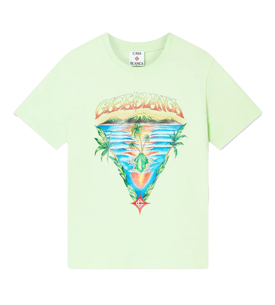 Casablanca Innocence Triangle Short Sleeve T-Shirt in Green Multicolour (Kids)