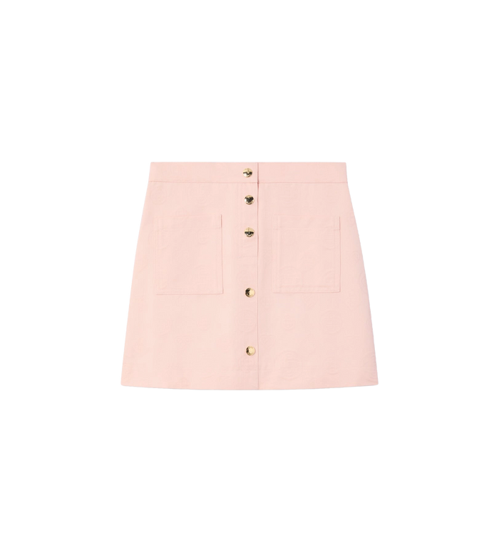 Kids Monogram Jacquard Rok Roze