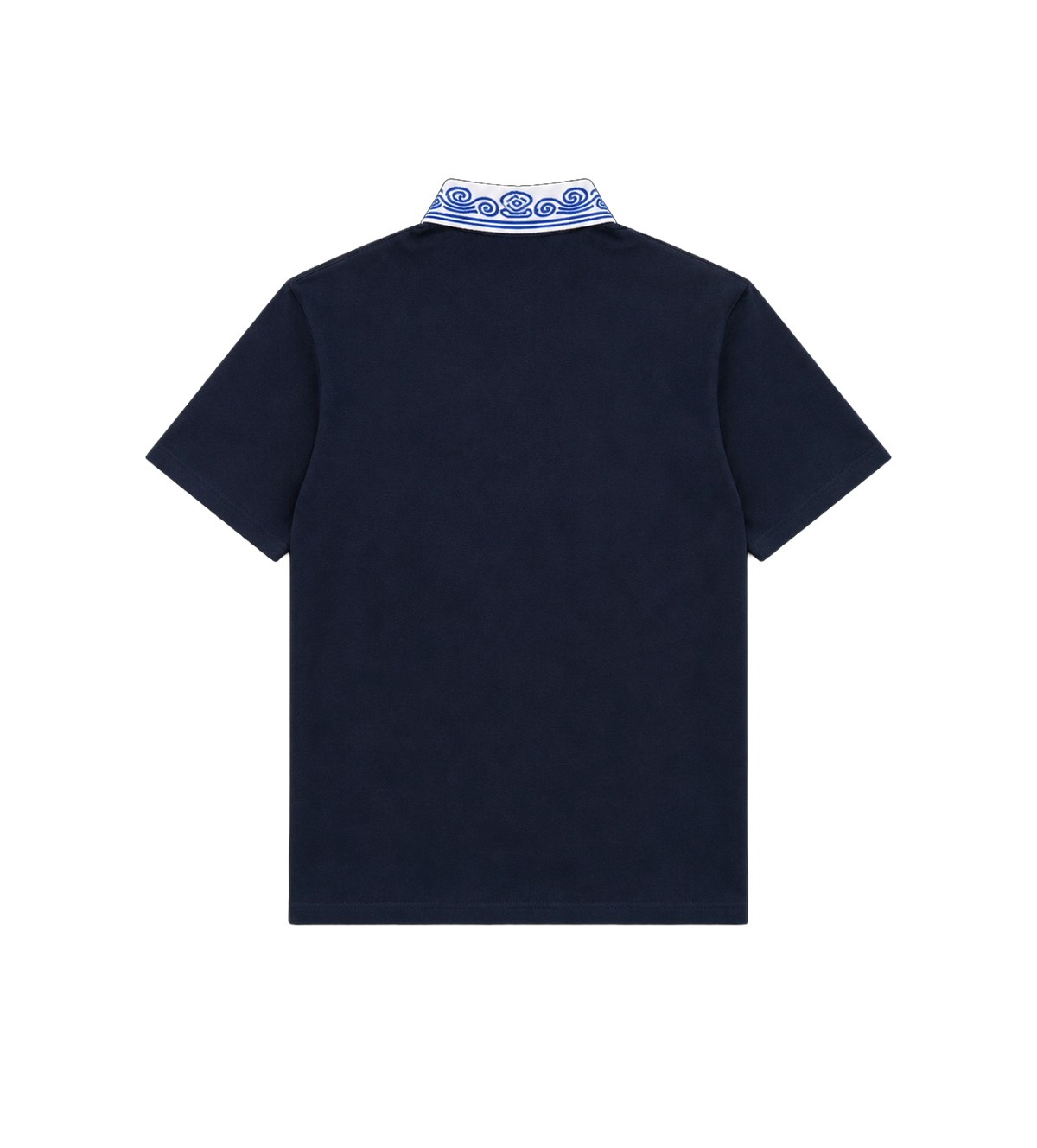 Kids Wave Short Sleeve Polo Shirt Navy