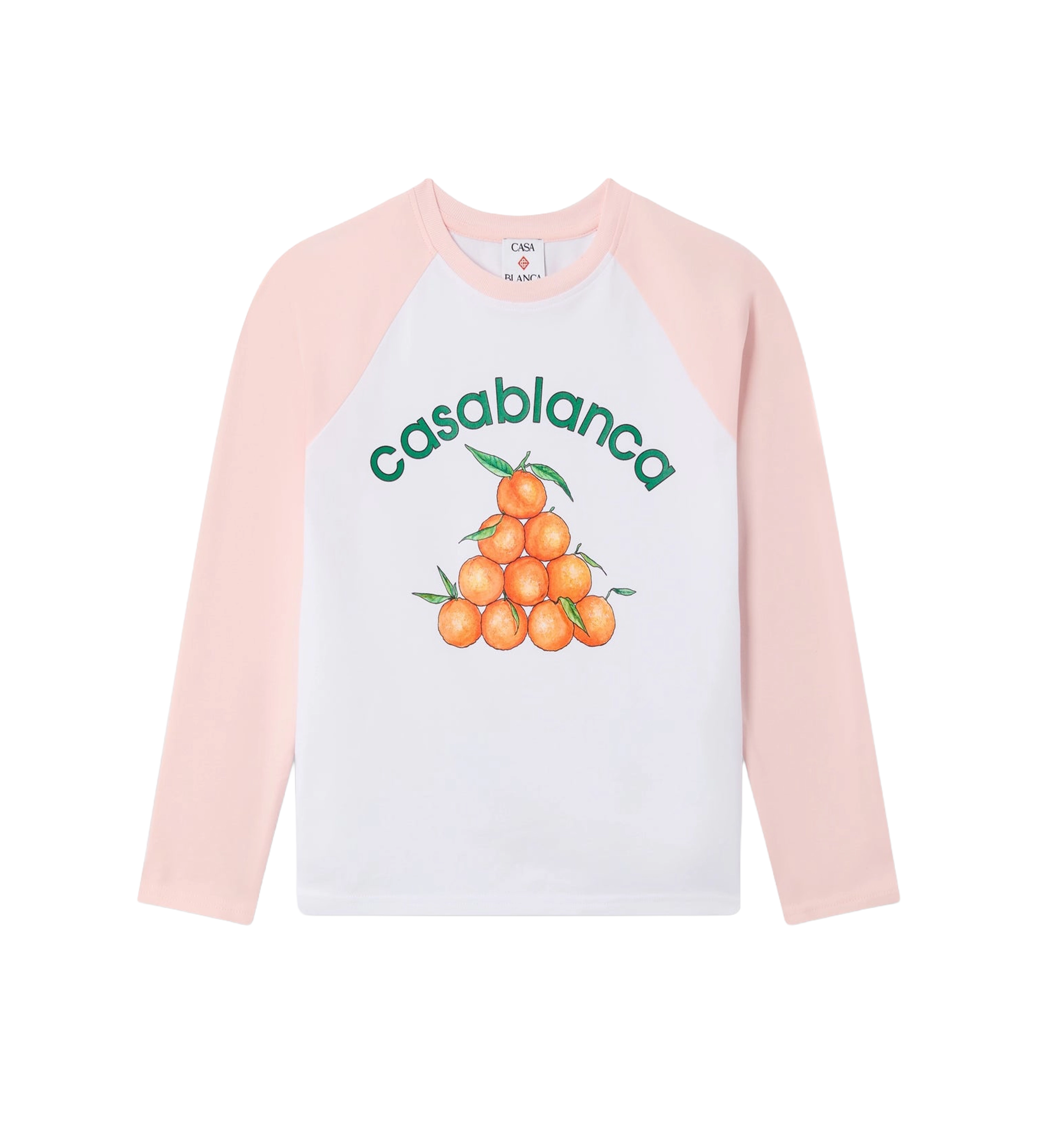 Kids Oranges Baseball T-shirt met lange mouwen wit/roze