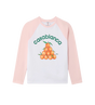 Kids Oranges Baseball Long Sleeve T-Shirt White/ Pink