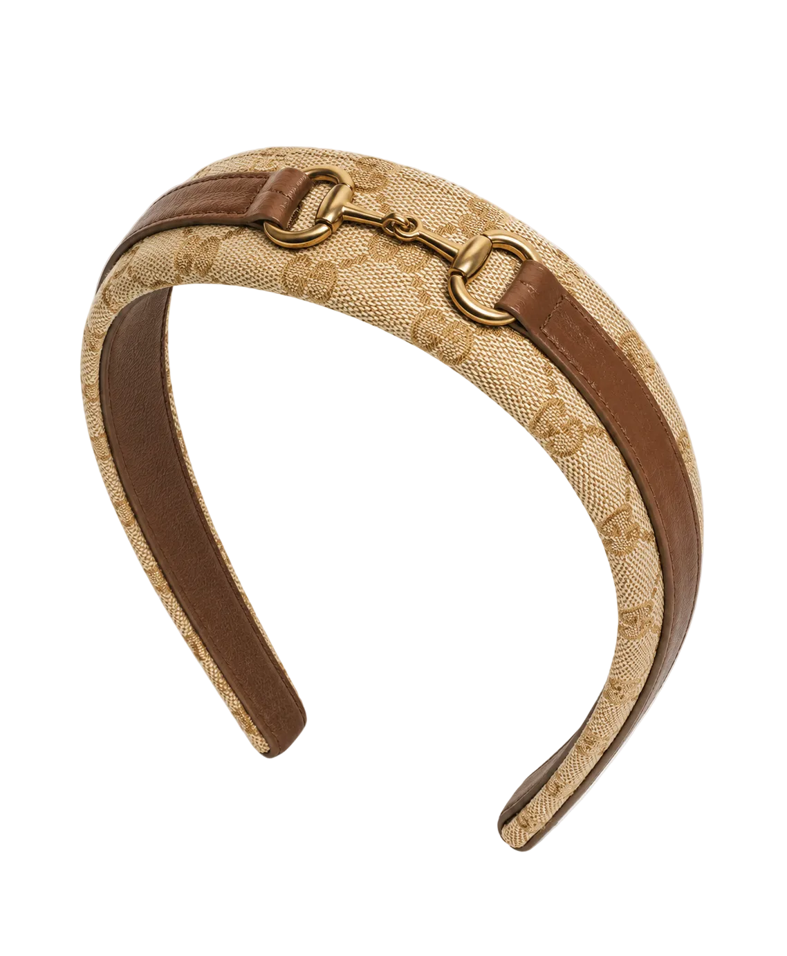 Kids GG Canvas Hoofdband Beige/Ebbenhout