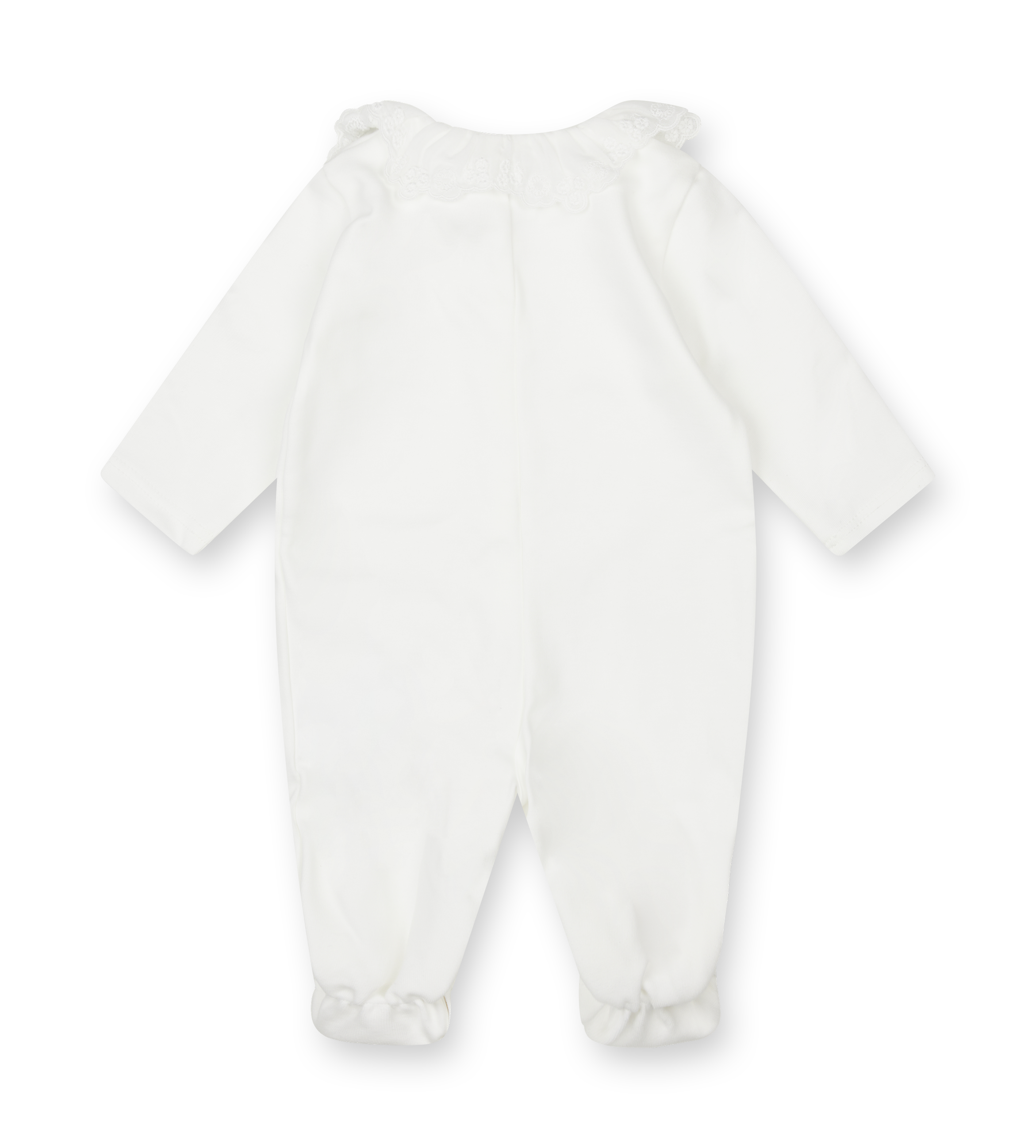 White baby onesie on a white background