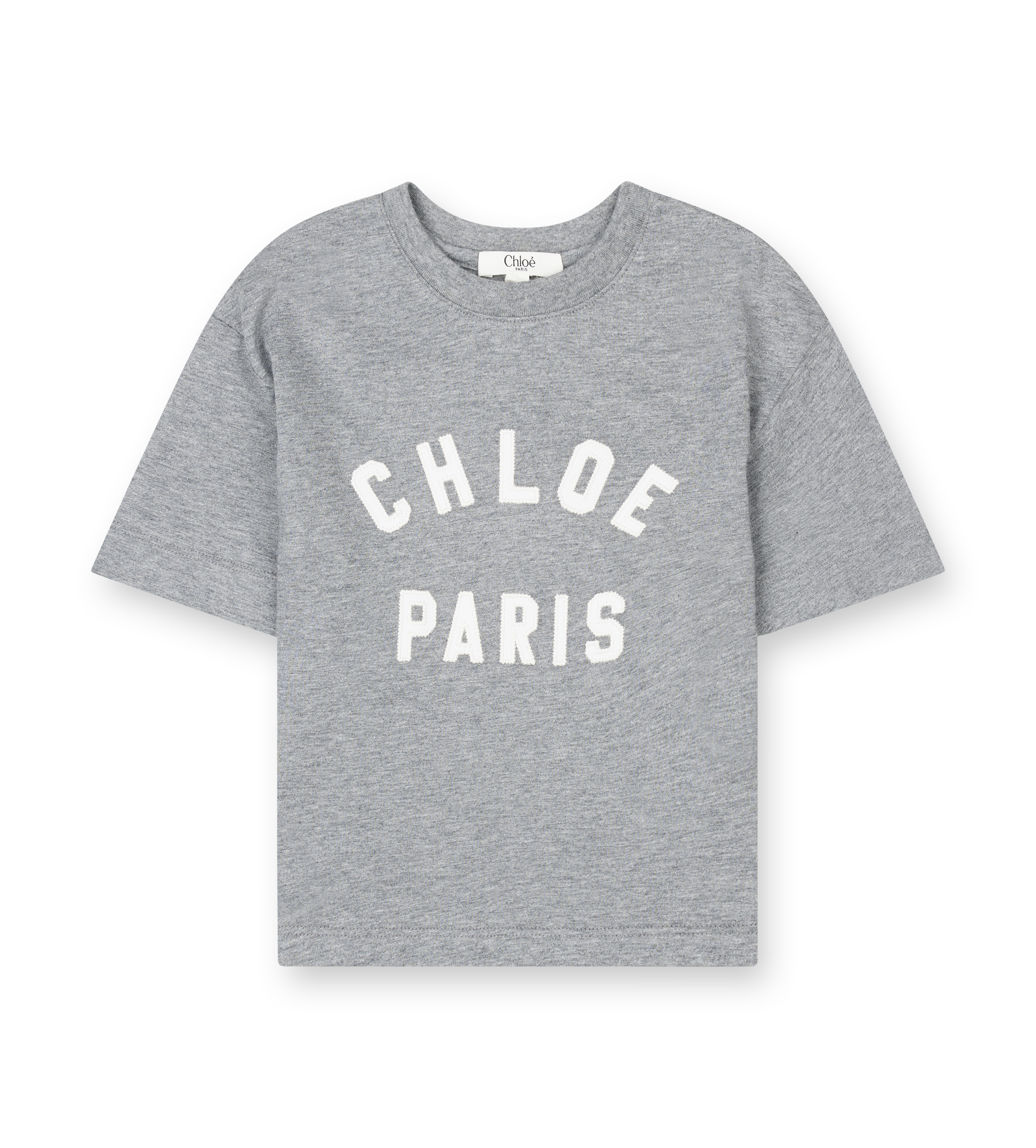 Chloé Kids Logo T-shirt in Medium Grey (Kids)