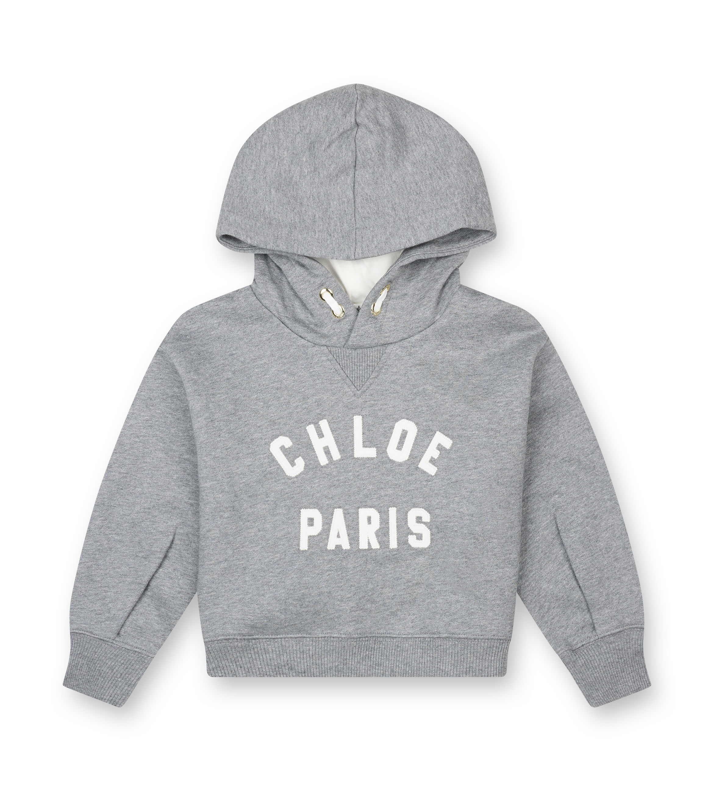 Chloé Logo Hoodie in Medium Grey (Kids)