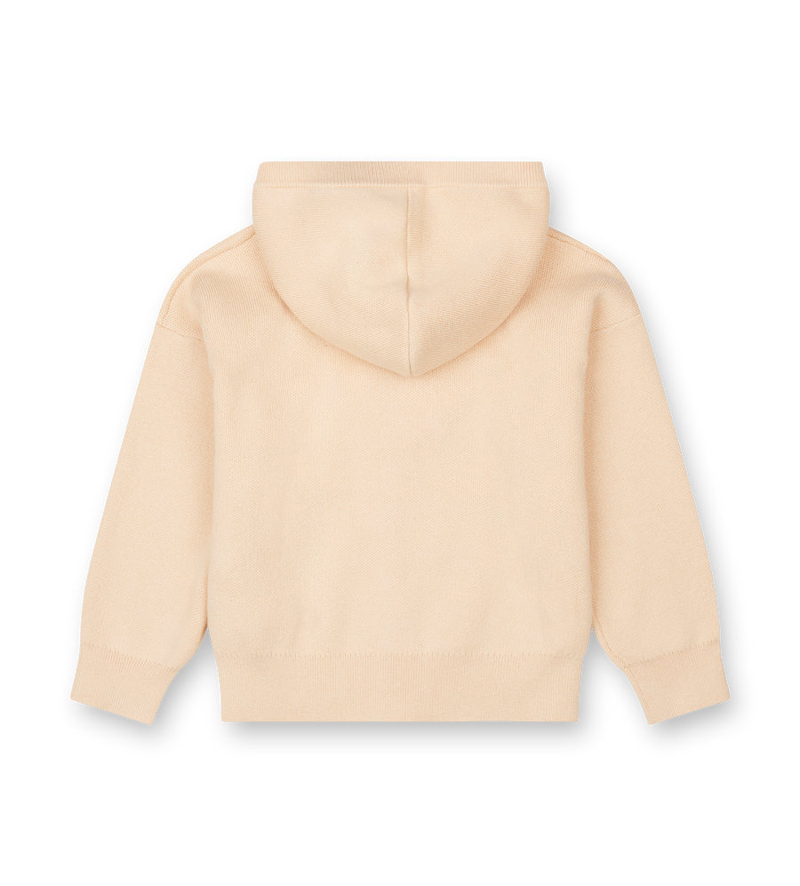 Chloé Logo Print Knitted Zip-Up in Beige (Kids)