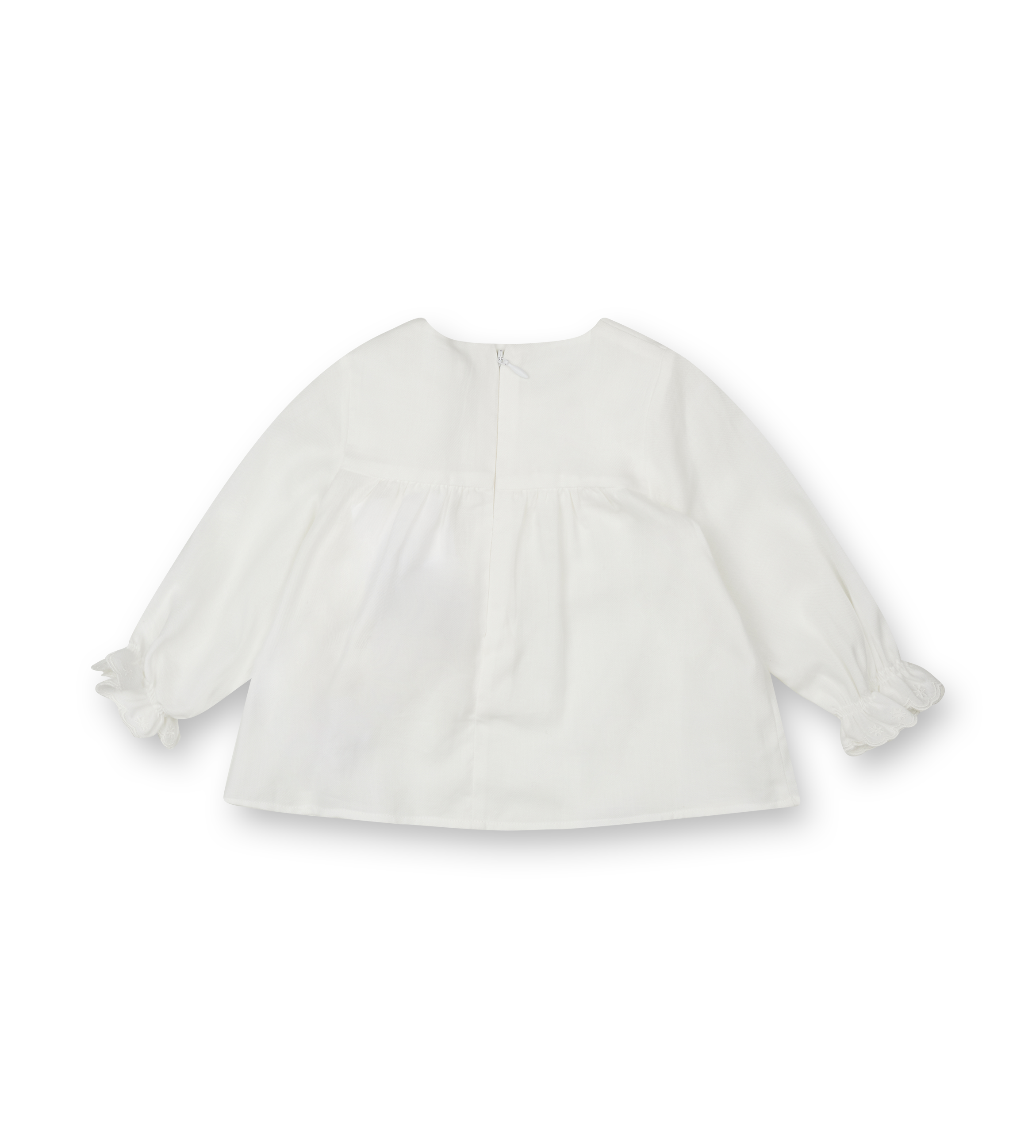 Chloé Ruffled Organic Cotton Blouse in White