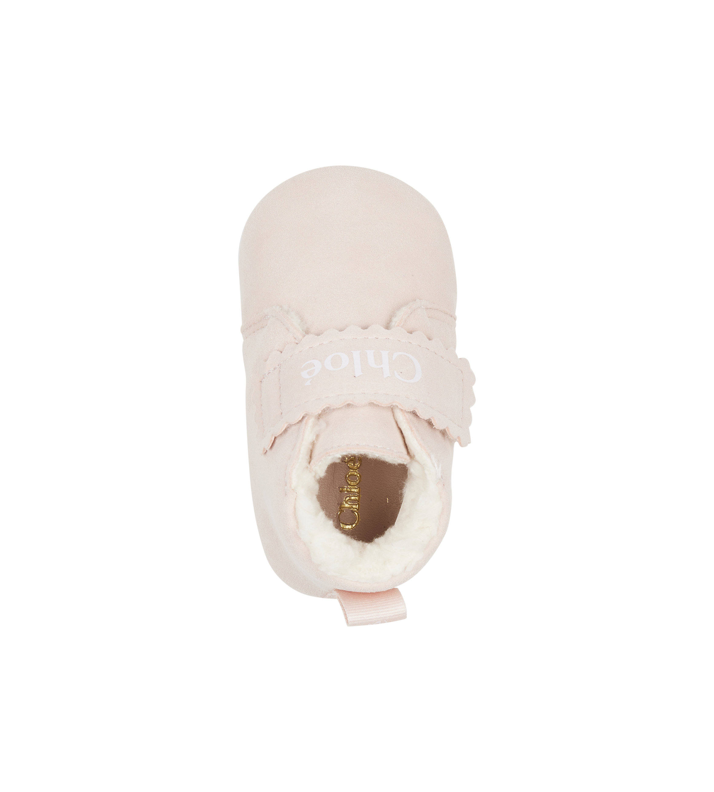 White baby shoe on a white background