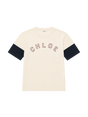Kids T-shirt met logoprint Ivoor