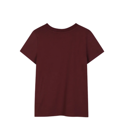 Kids T-shirt met logoprint Bordeauxrood