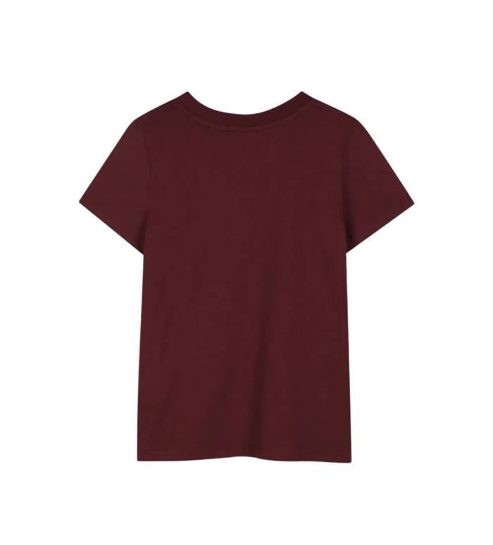 Kids T-shirt met logoprint Bordeauxrood