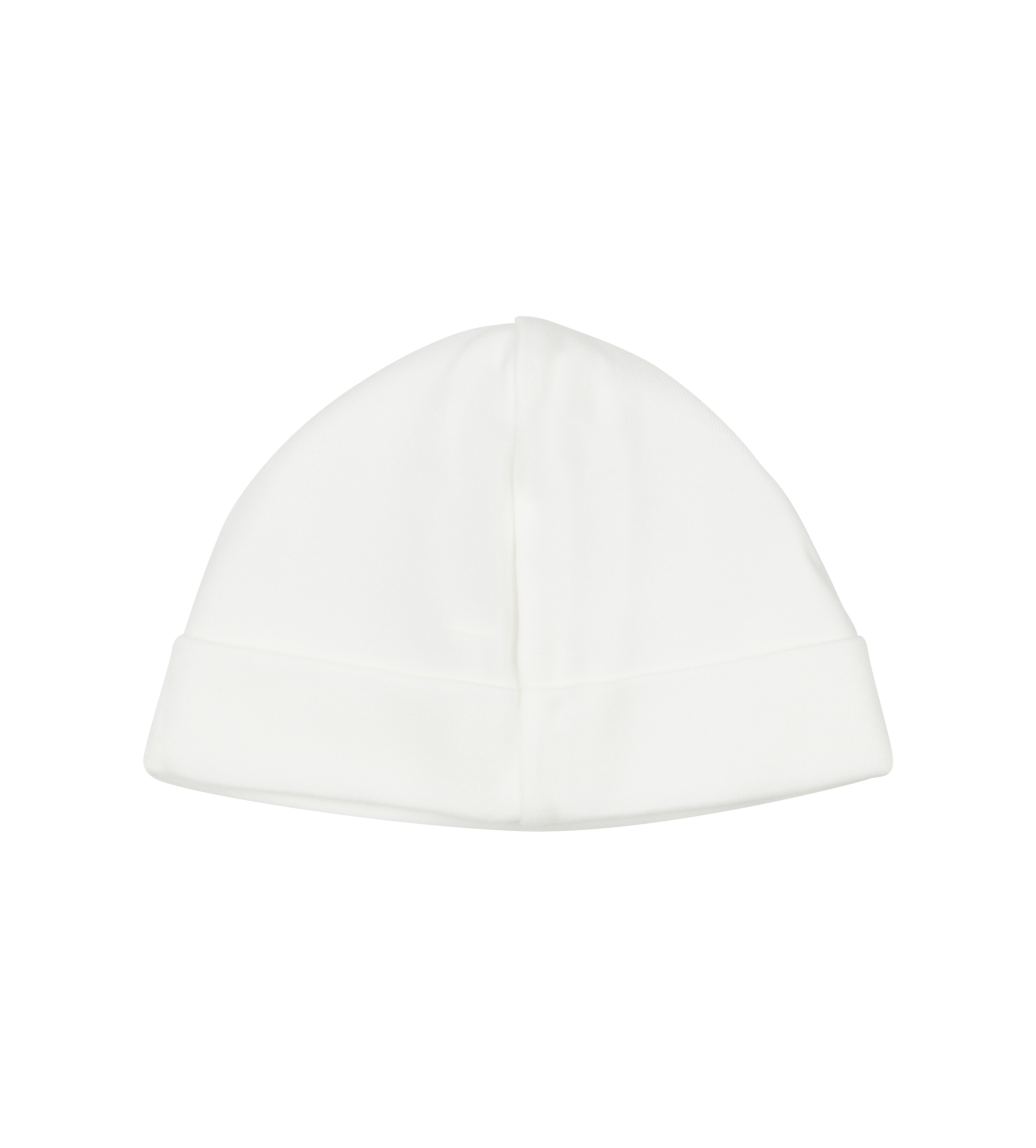 White beanie hat on a white background