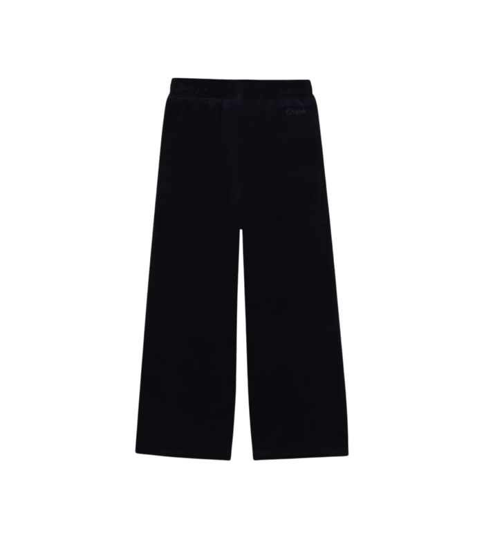 Kids Velvet Trainingsbroek Marineblauw