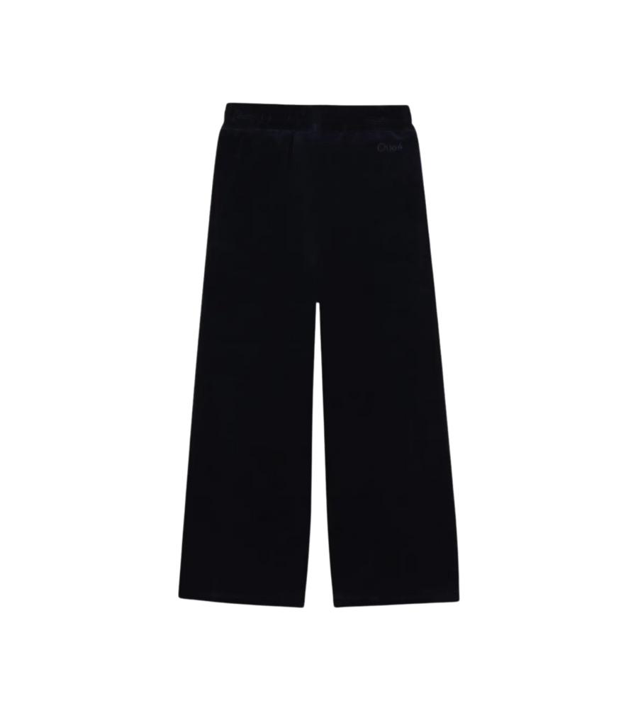 Kids Velvet Trainingsbroek Marineblauw