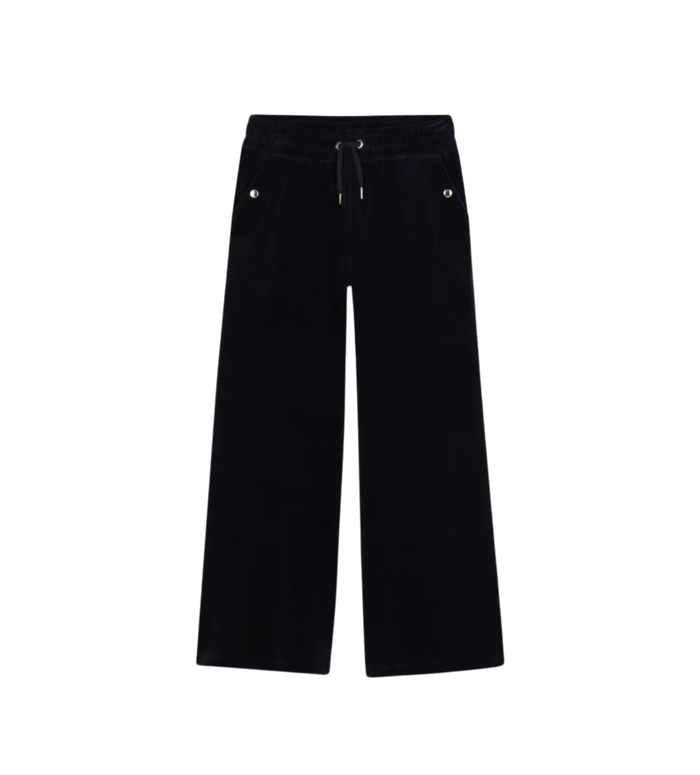 Kids Velvet Trainingsbroek Marineblauw
