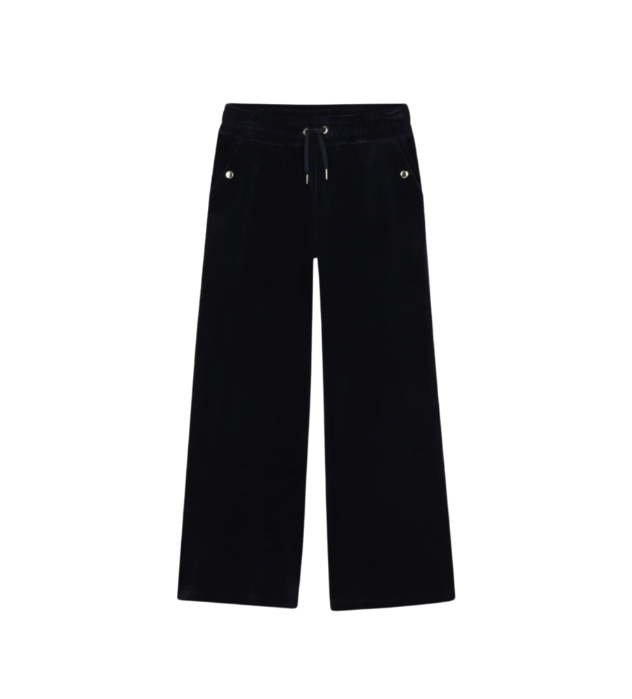 Kids Velvet Trainingsbroek Marineblauw
