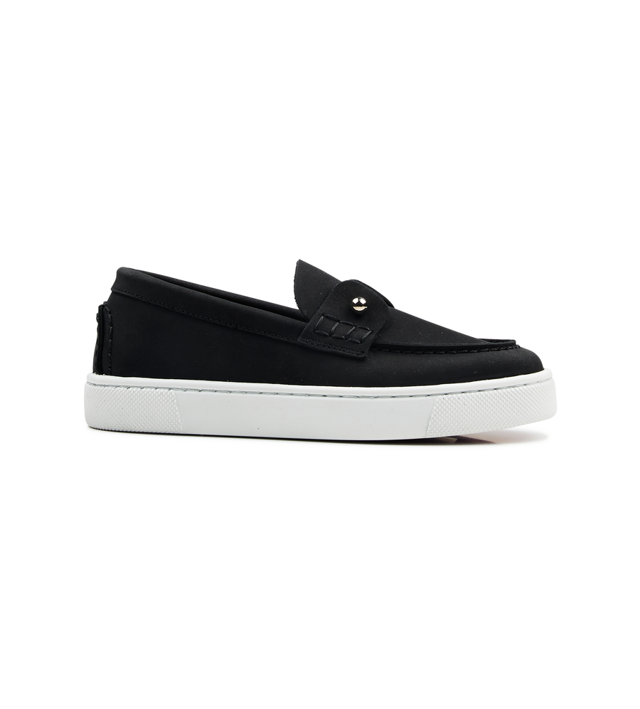 Christian Louboutin Chambelikid Suede Loafers Black (GS)
