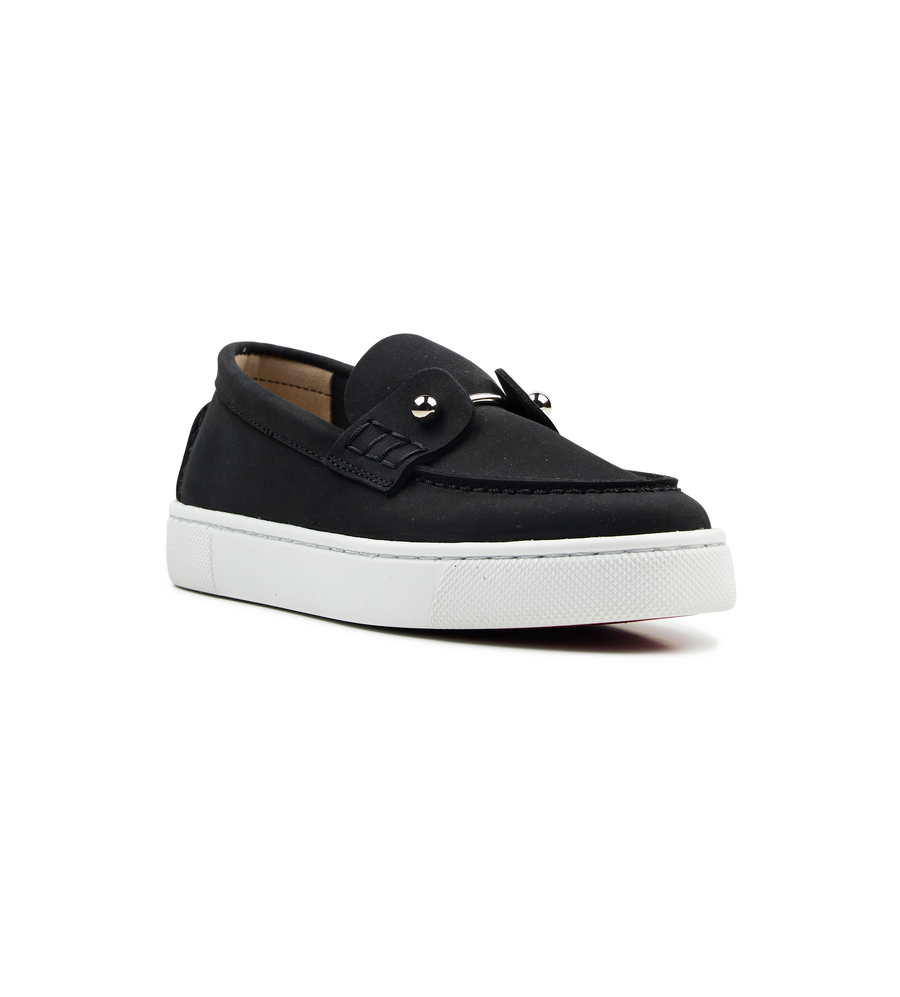 Christian Louboutin Chambelikid Suede Loafers Black (GS)
