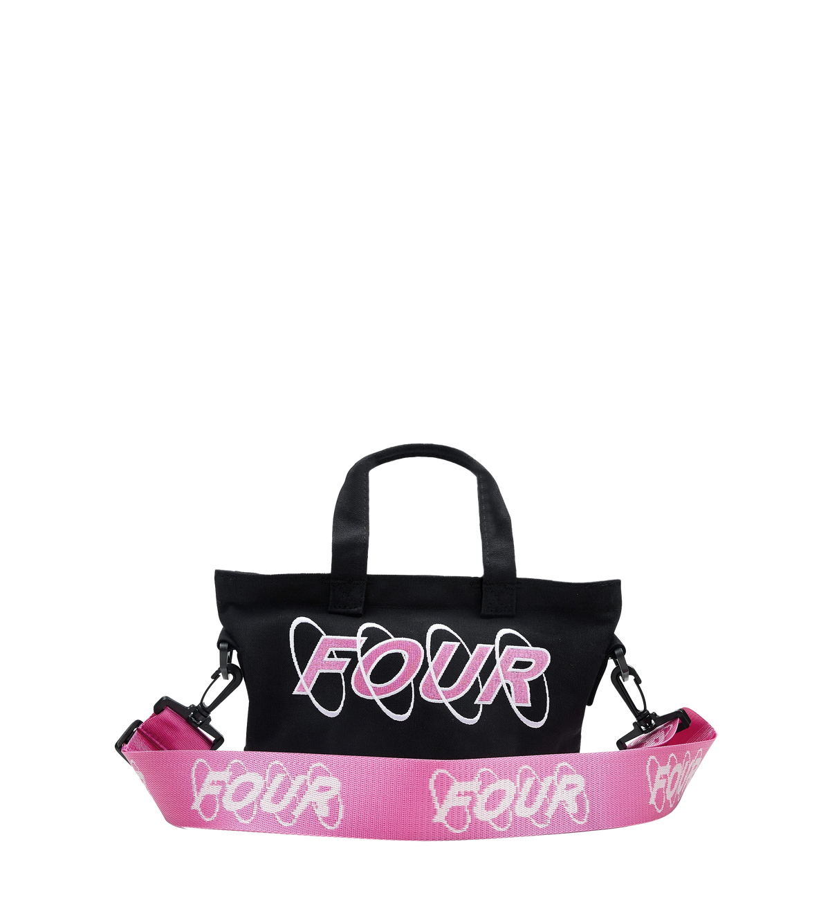 Circles Embroidery Shopper Wit/roze